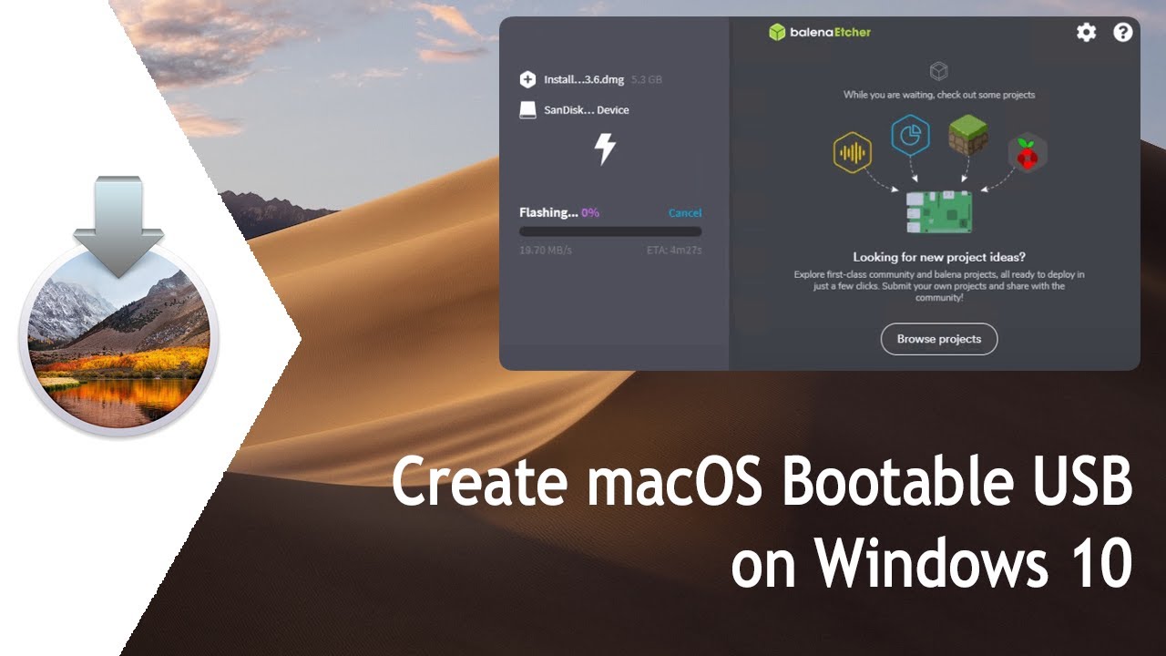 boot a boootable usb from windows for mac os